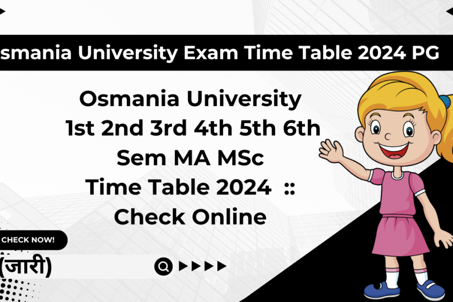 Osmania University 1st 2nd 3rd 4th 5th 6th Sem MA MSc Time Table 2024