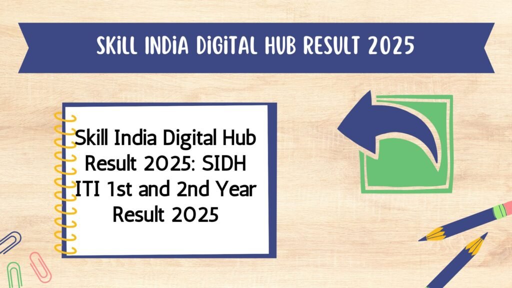 Skill India Digital Hub Result 2025: SIDH ITI 1st and 2nd Year Result 2025